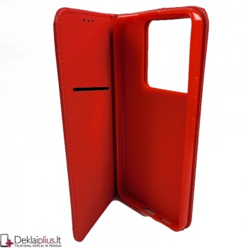 Telone atverčiamas dėklas - raudonas (Xiaomi Redmi Note 13 Pro 5G/Poco X6 5G)